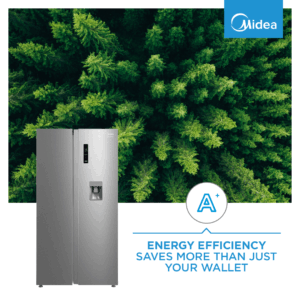 Midea 513L Inverter Side by Side refrigerator - Stainless Steel - Image 16