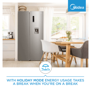Midea 513L Inverter Side by Side refrigerator - Stainless Steel - Image 12