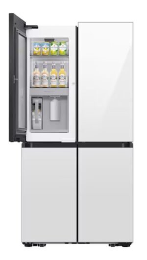 Samsung Bespoke 704L French Door Refrigerator With Customizable Design - White - See-Thru Door - Image 3