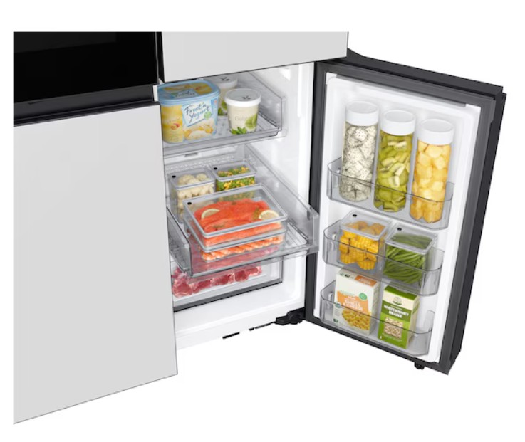 Samsung Bespoke 704L French Door Refrigerator With Customizable Design - White - See-Thru Door - Image 7